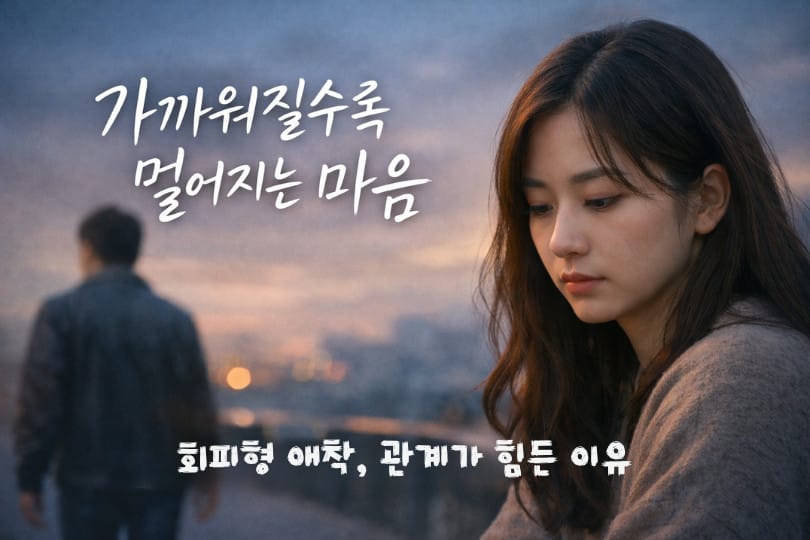 회피형 애착 관계 심리 이미지